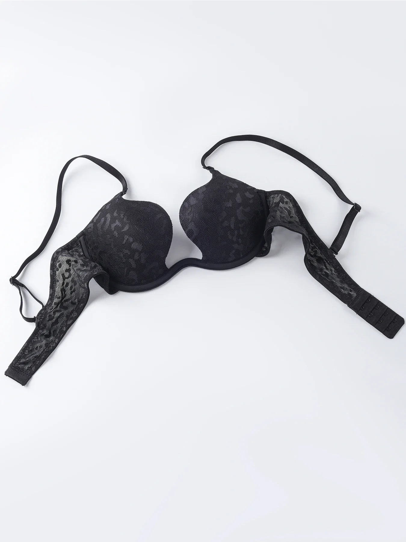 Solid Underwire Bra push up Lingerie comfort padded bra lift up thick cup lace bralette
