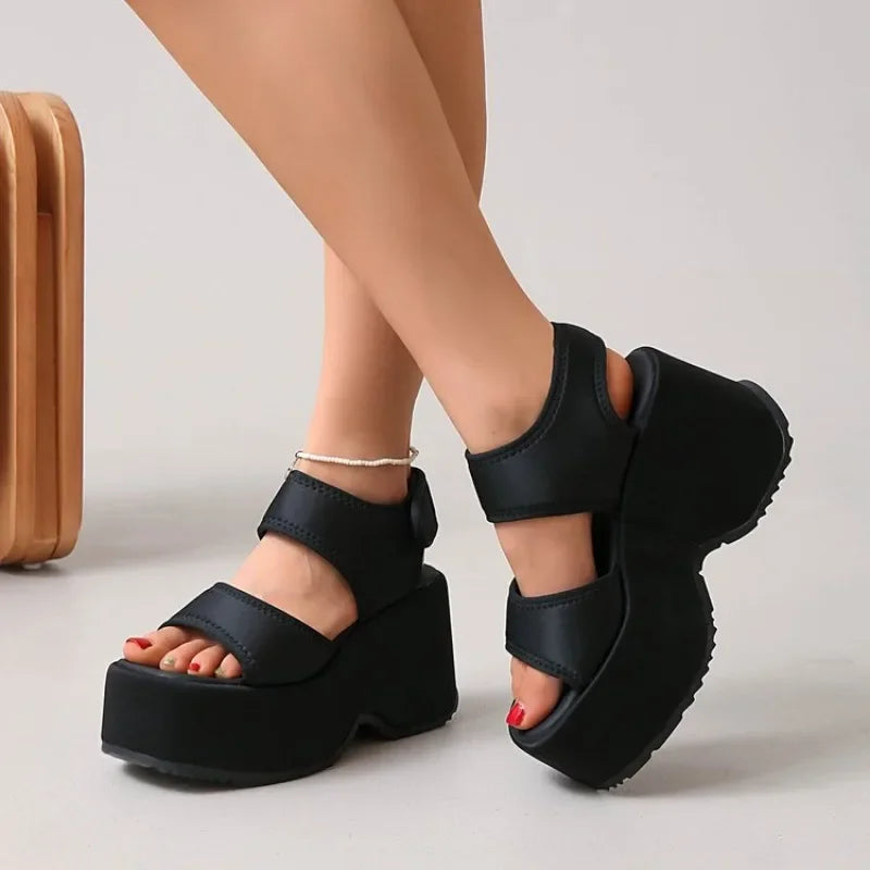 2026 Women's Wedge Heels Slides Height Increasd  High Heels Casual Woman Beach Sandals