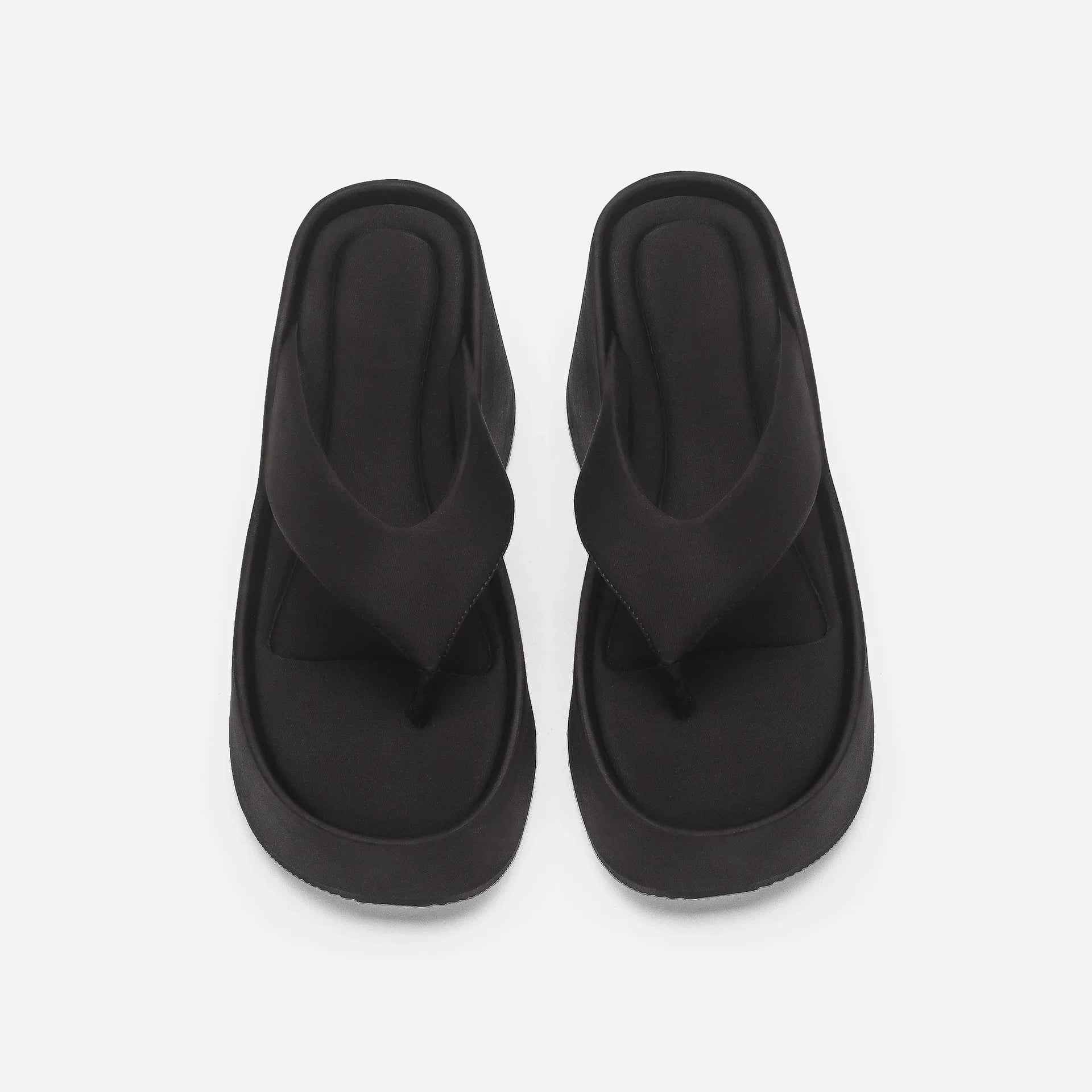 2026 Leisure Black Summer Platform Sandals Women Outdoor Slides Slipper Vintage Flip Flops High Heels Wedges Shoes Daily Wear