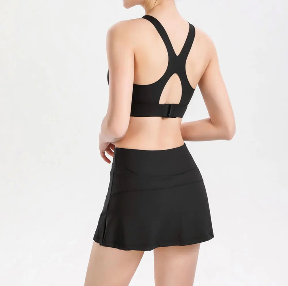 Summer Slim Yoga Shorts New Short Skirts Ultra Short Mini Skirts Gym Exercise Running Fitness Tennis Anti-Light Sports Skirts