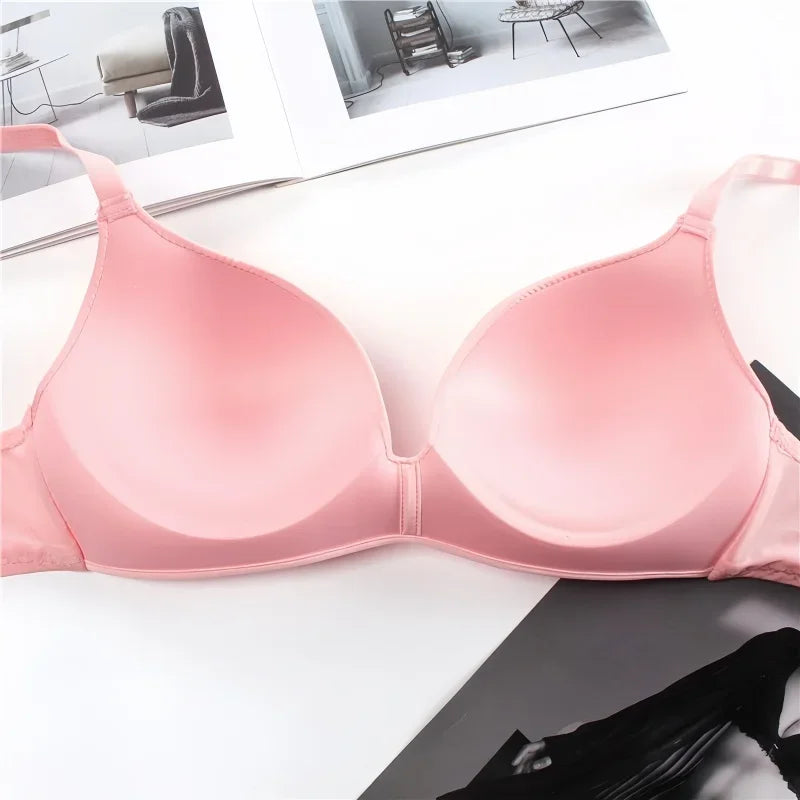 2Pcs/Set Padded Bras For Women Push Up Bra Underwear Non-wire Brassiere Sexy Lingerie Solid Color 3/4 Cup Comfort Intimates