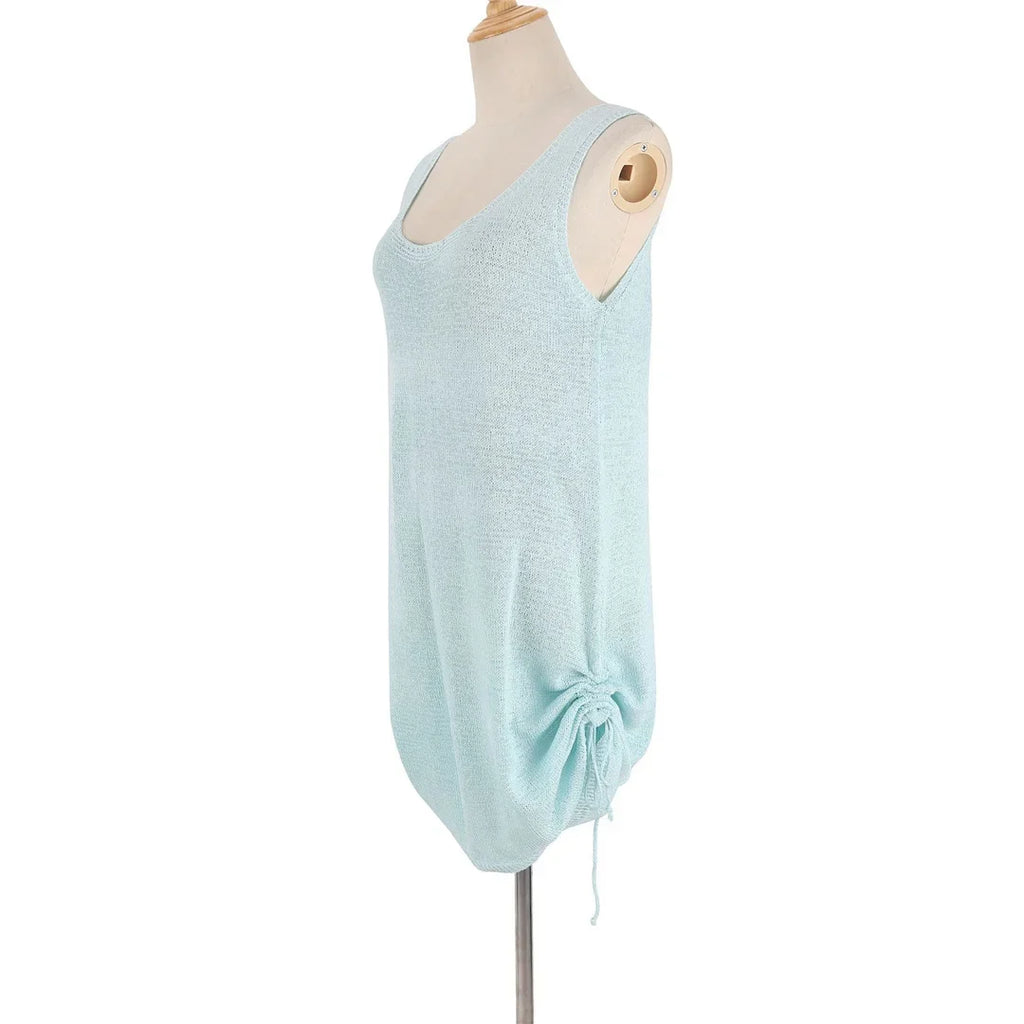 20 Colors Backless Lace Up Crochet Knitted Tunic Beach Cover Up Cover-ups Beach Dress Beach Wear Beachwear Female Women V5479