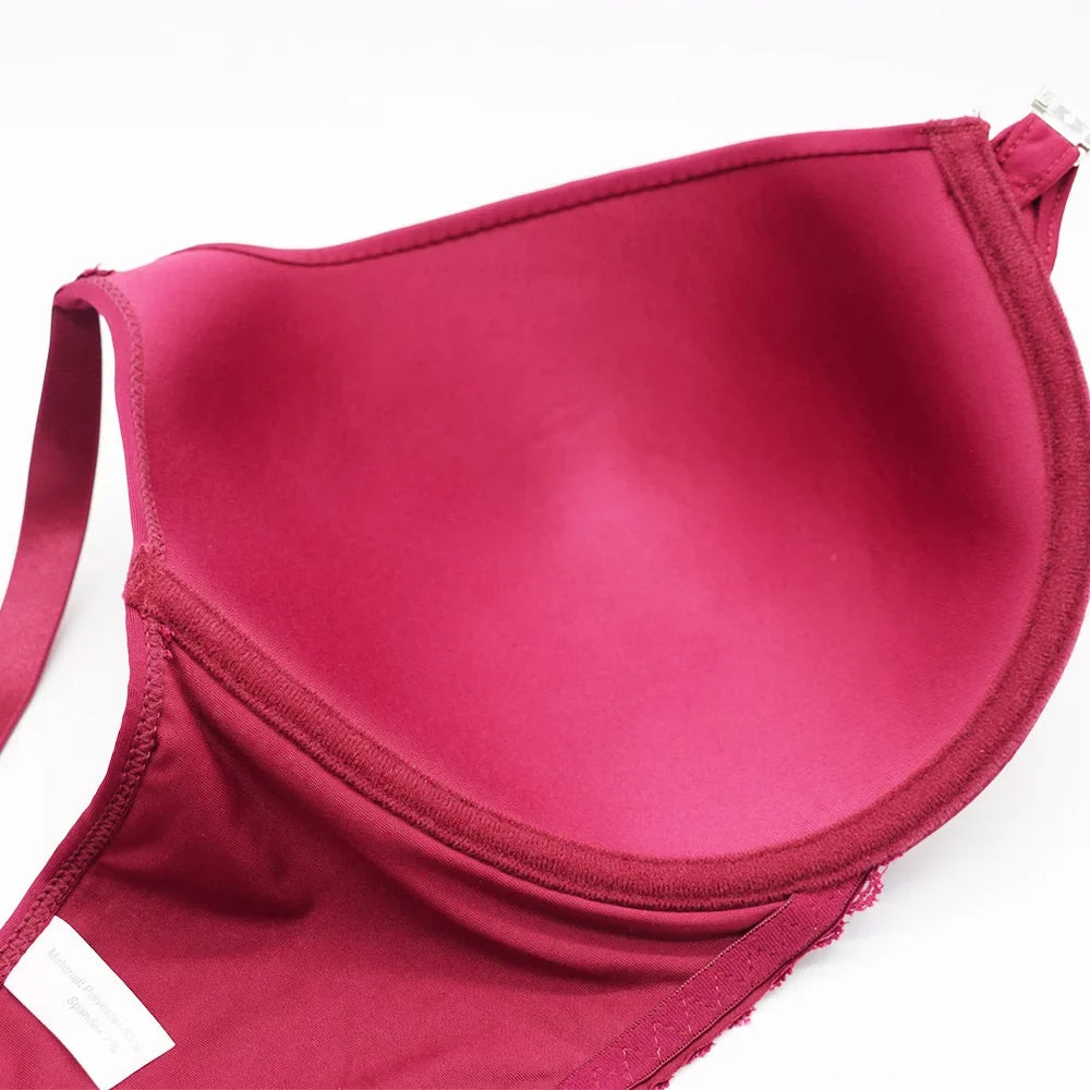 Front Closure Brassiere Plus Size Womens Back Bra Lager Bosom Sexy Lingerie BH Top Underwear C D E Cup