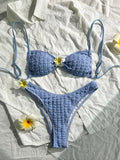 3D Flower Wrinkled Crinkled Bikini 2026 Women Bikinis Female Brazilian Swimwear Two pieces Swimsuit Bikini Set Bathing Suit Swim