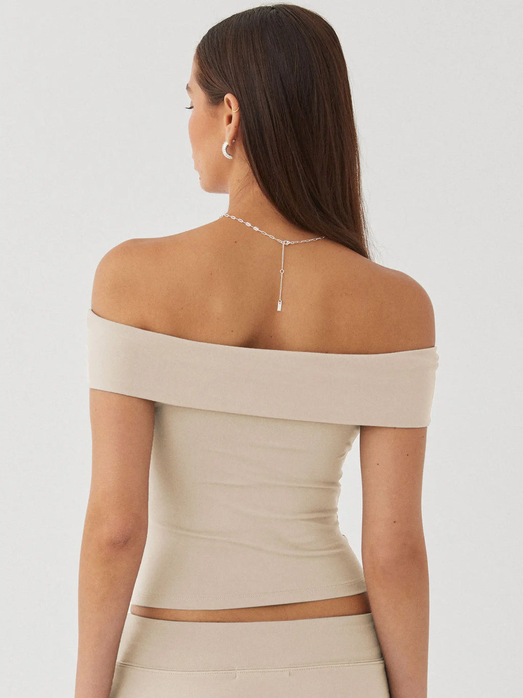 Elegant Women's Crop Top Solid Color Slash neck Top Lady Y2K Streetwear Fashionable Slim Fit Tee Summer Outfit Women's Clothes