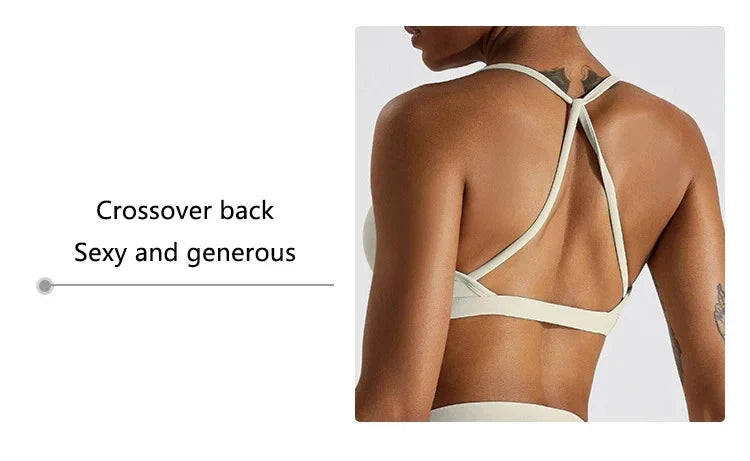 Summer Sexy Scrunch Sports Bra Gym Top Women Running Back Cross Top Sportswear Workout Underwear Fitness Workout Yoga Clothing