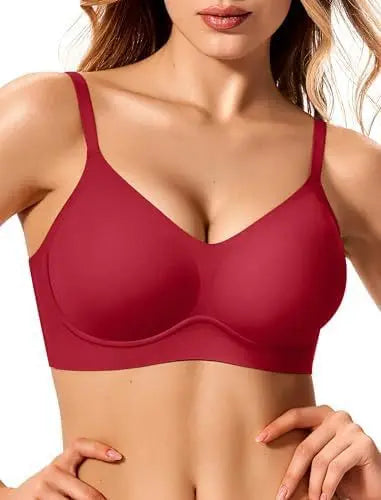 Women's Jelly Bra Wire-free Seamless 3/4 Cup and Thin Molded Bra Soft Support Underwear Comfortable Push-up Bra