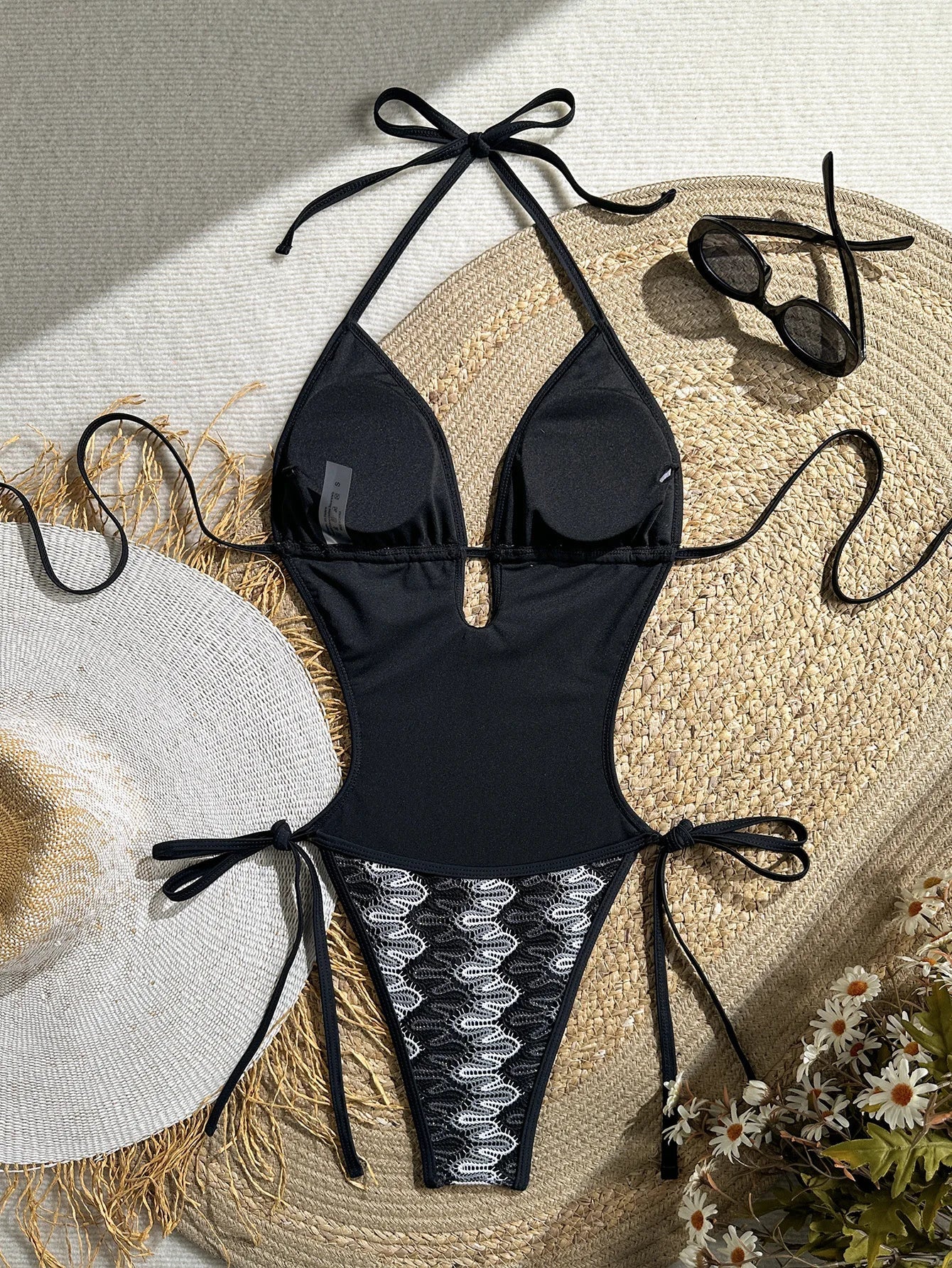 New Sexy Orange Stripe One Piece Swimsuit 2026 Women V Neck Hollow Out Backless Thong Bikini Beach Holiday Bathing Suit Swimwear