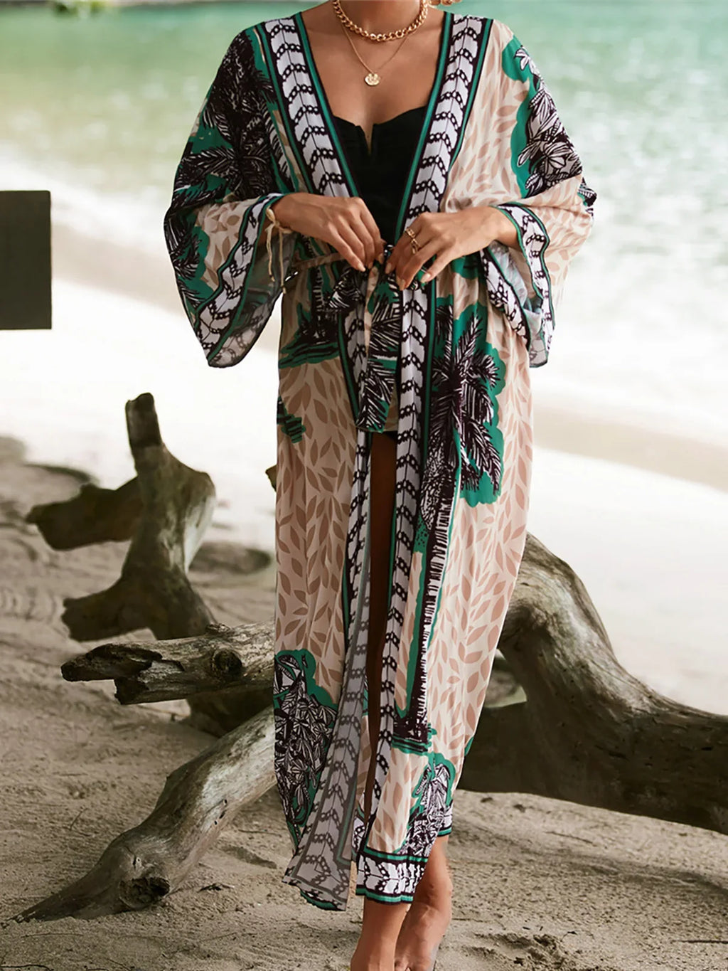 13 Colors Printed With Belt Crochet Knitted Tunic Beach Cover Up Cover-ups Beach Dress Beach Wear Beachwear Female Women K7201