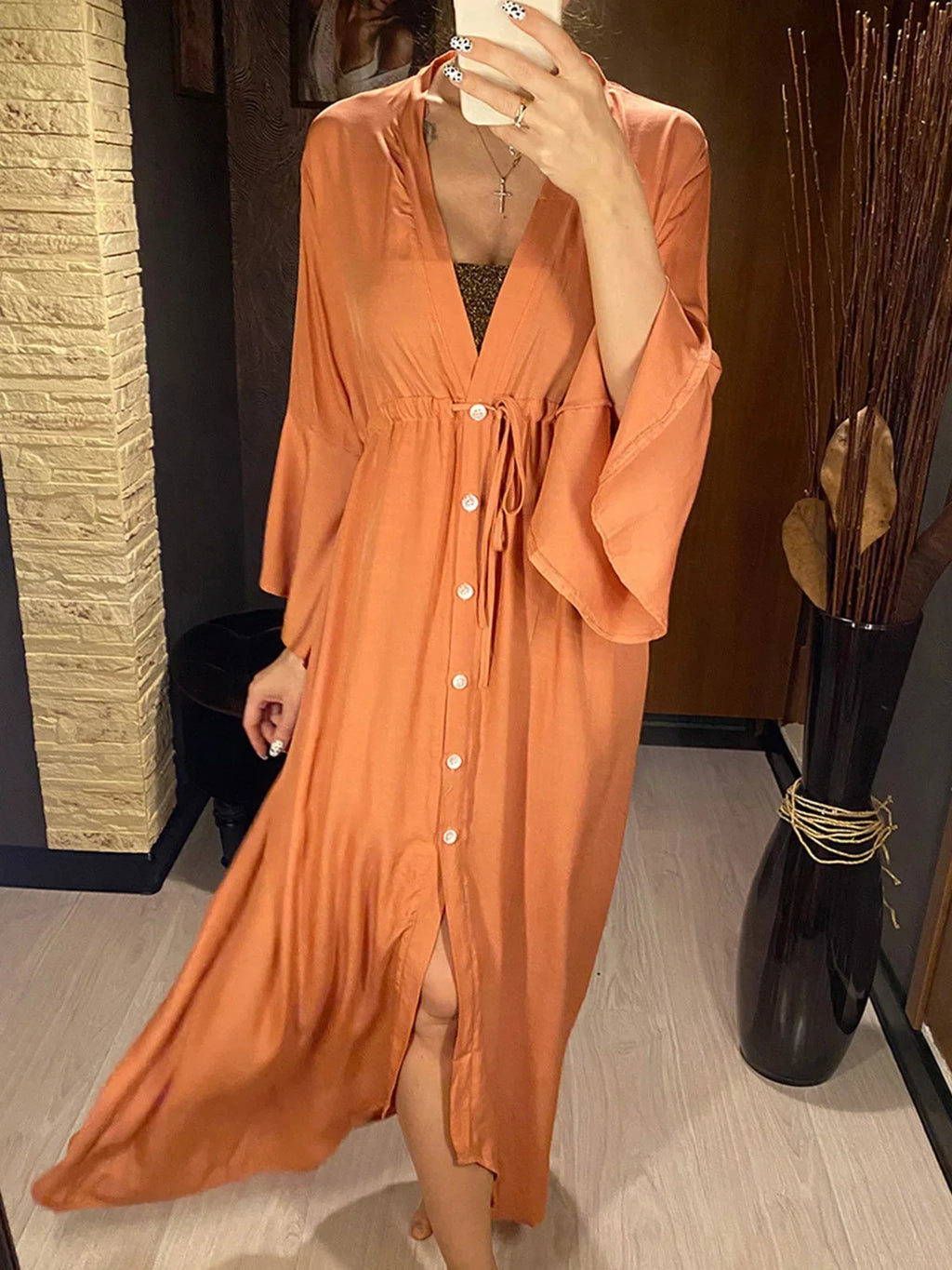 New Sexy Beach Long Maxi Dress Women Beach Cover Up Tunic Pareo White V Neck Dress Robe Swimwear Cover Up Bikini Beachwear V2623