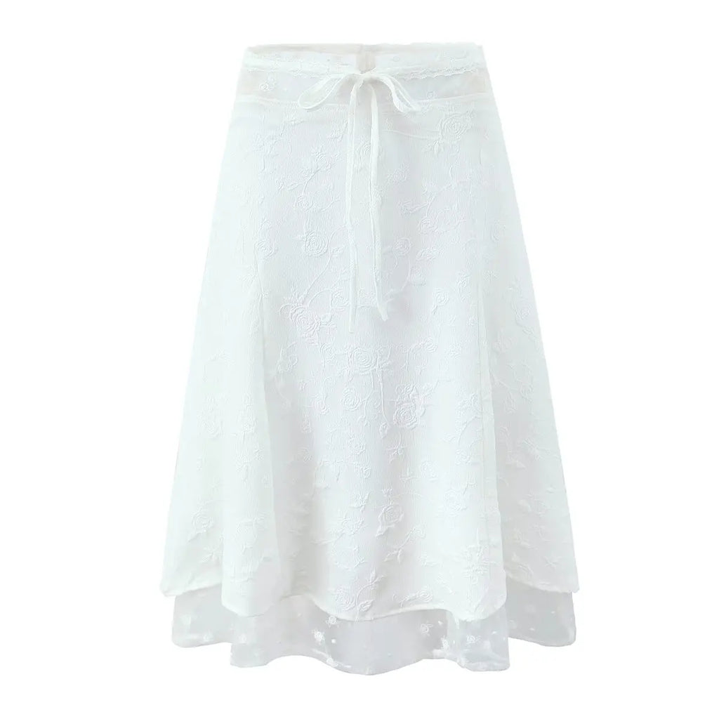 Foridol Summer White Dress Set Women 2pcs Matching Set Skirt Outfits Spaghetti Strap Top+skirt Set Vacation Beach Dress 2025