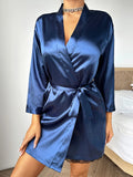 Summer Ladies Nightgown Solid Color Simple Robe Sexy comfortable Women's Pajamas Loungewear