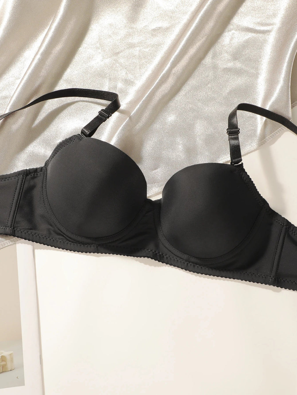 New Hot Selling Solid Color Daily 2-piece Set with Steel Rim push up Bra for Women Underwear Set J2611