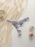 Women's sexy embroidered floral underwear with no trace low waist easy to wash and dry close fitting underwear C2591