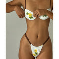 Push Up Bikinis 2025 Sexy Women Swimsuit Swimwear Print Thong Bikini Set Biquini Bathing Suit Swimming Suits Beachwear Female