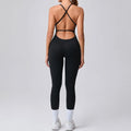 Women's Yoga Jumpsuits Sports Fitness Hip-lifting Cross Beauty Back Adjustable Straps One-piece Training Workout Gym Bodysuits