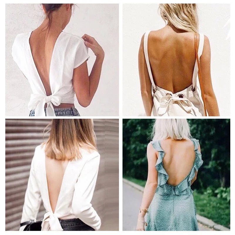 Women Invisible Lace Bras Backless Bra U Backless Bralette Triangular Sexy Bralette Soft Low Back Lingerie Tank Top