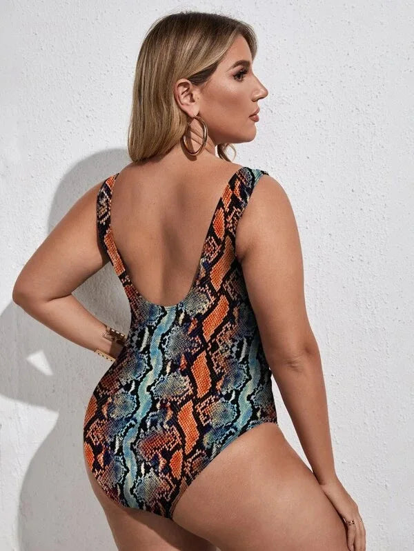 VigoJany 2026 Sexy Push UP Plus Size Swimwear Women Strapped Hollow Large One Piece Swimsuit Backless Beach Big Bathing Suit
