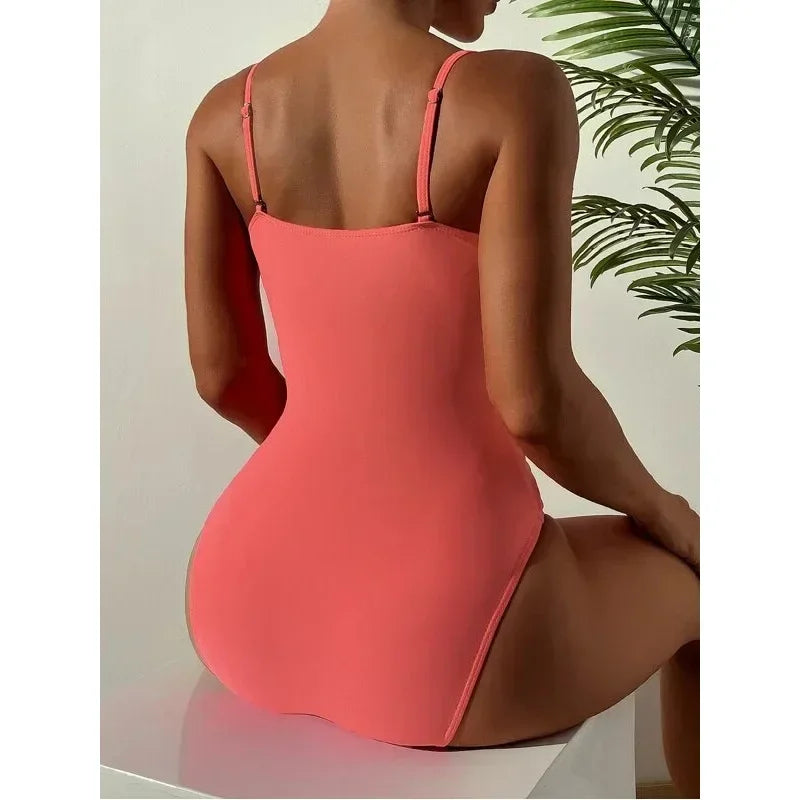2026 One Piece Swimsuit Swimwear Women Sexy Push Up Pleated Solid Bathing Suit Beachwear New Maio Feminino Praia Banadores Mujer