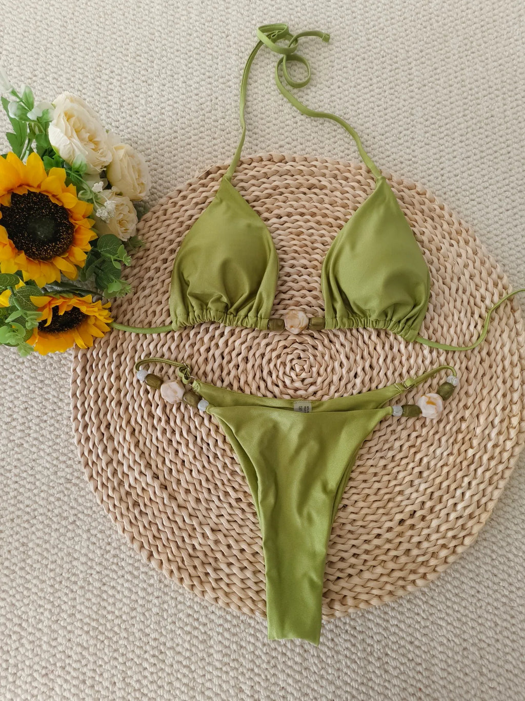 Halter String Bikinis 2026 Stone Swimwear Female Sexy Brazilian Swimsuit Women Bathers Bathing Swimming Swim Suit Beachwear
