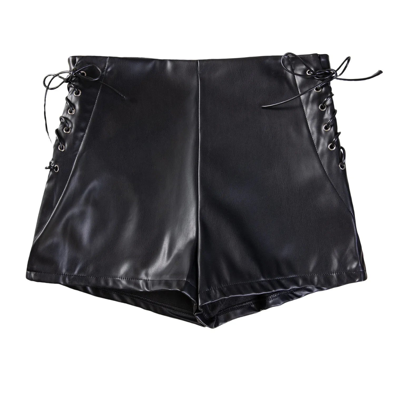 New Solid Color High Waist Elastic Shorts Women's Tight Casual Shorts Thin Drawstring Pure Desire Casual Charming Shorts NWSV