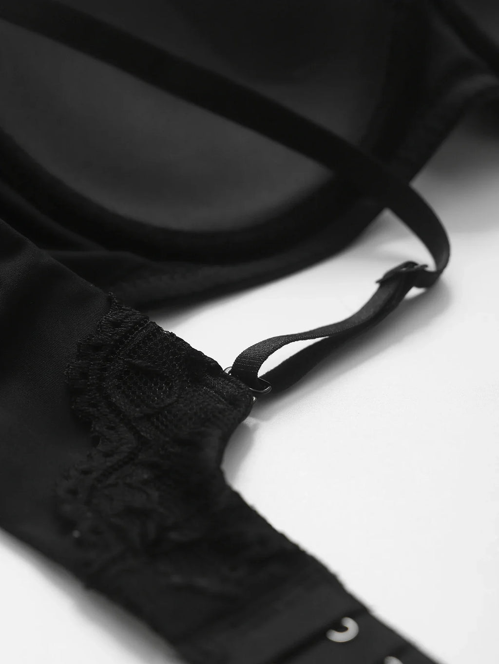 Knit Sexy Women's Thin Cup Lace Bras Lace Splicing Underwire Bra Push-Up Breathable Women's underwear