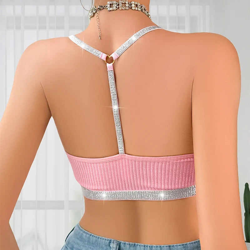 1pcs Sexy Lace Floral Camisole No Pad Ribbed Sexy Lingerie Breathable Comfortable Lady Tanks Top Charming Party Vest Underwear