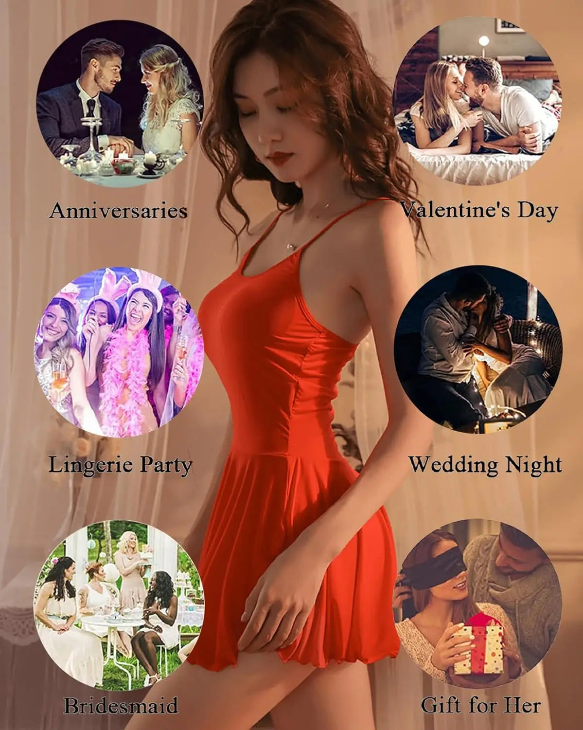 Women Mini Dress Spaghetti Strap Bodycon Cami Dress Sleeveless Pleated Skirt Summer Party Club Short Dress