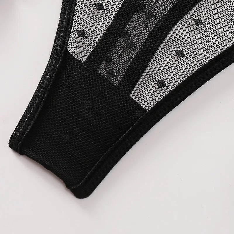 Toucheart Lace Sexy Skinny Babydoll Bodysuit Embroidery Erotic Private Adult Suit Solid Color Patchwork High Waisted Sexy Set