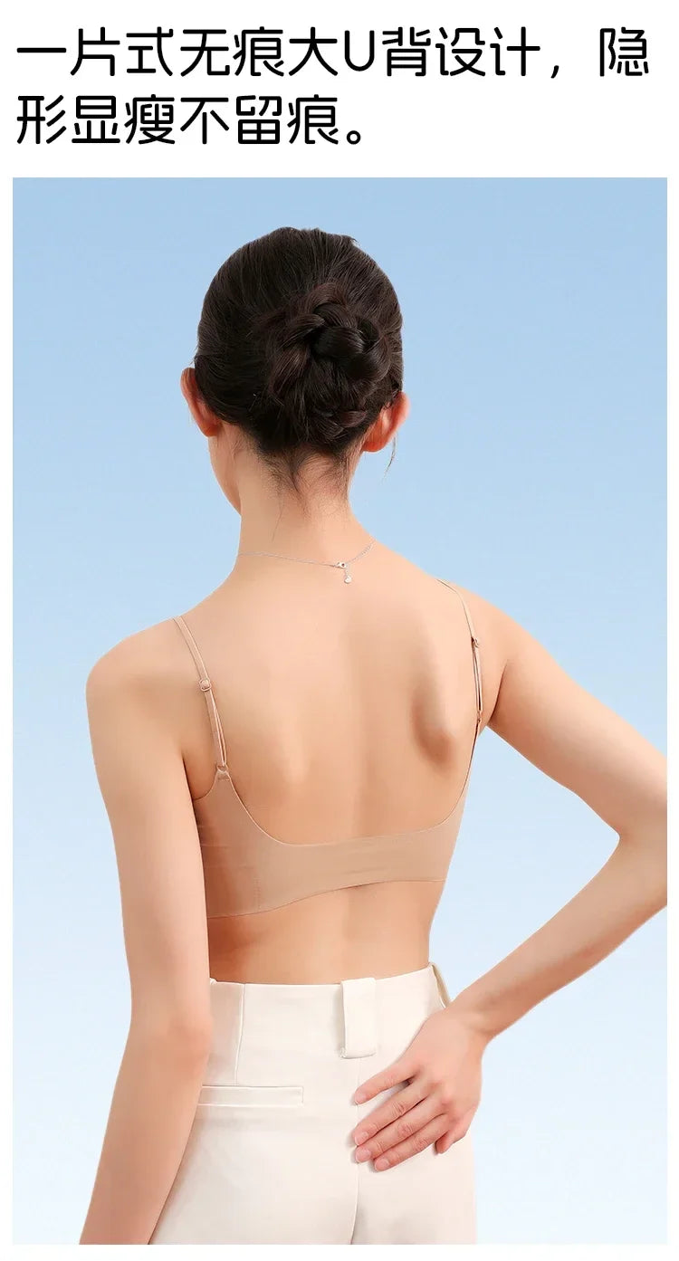 Invisible Minimizer Bra Large Bust Seamless Traceless Underwear Ultra Thin Cup Comfortable Jelly Support Wirefree Beautiful Back