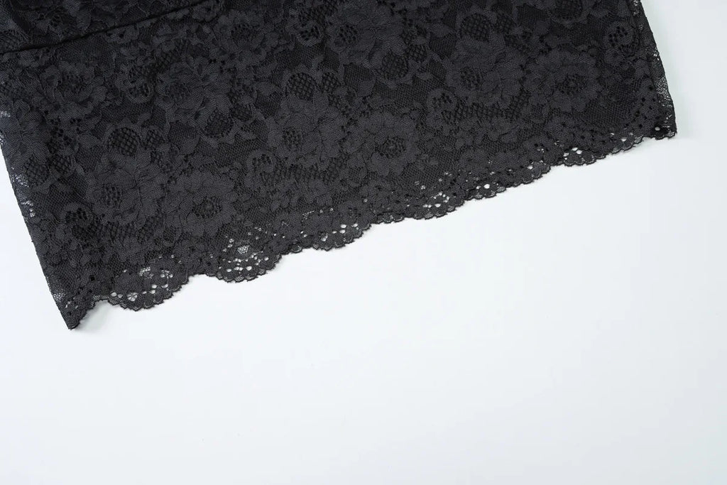 FDYOUI Spaghetti Strap See-through Mesh Dress Women Sleeveless Lace Patchwork Mini Party Dresses White Black Night Club Outfit