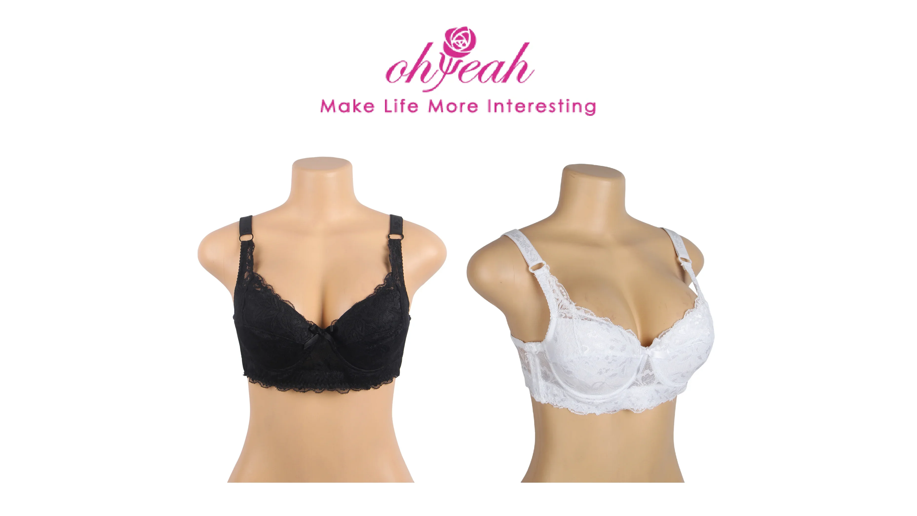 White Lace Underwire Bra for Women Plus Size Push Up Adjustable Straps 4 Hook Back Closure Daily Lingerie