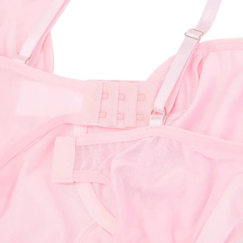 Toucheart Lace Fancy Patchwork Garters Sexy Lingerie Girly Pink Corset Dress Stocking Matching Cute Sexy Uniform Lingerie New