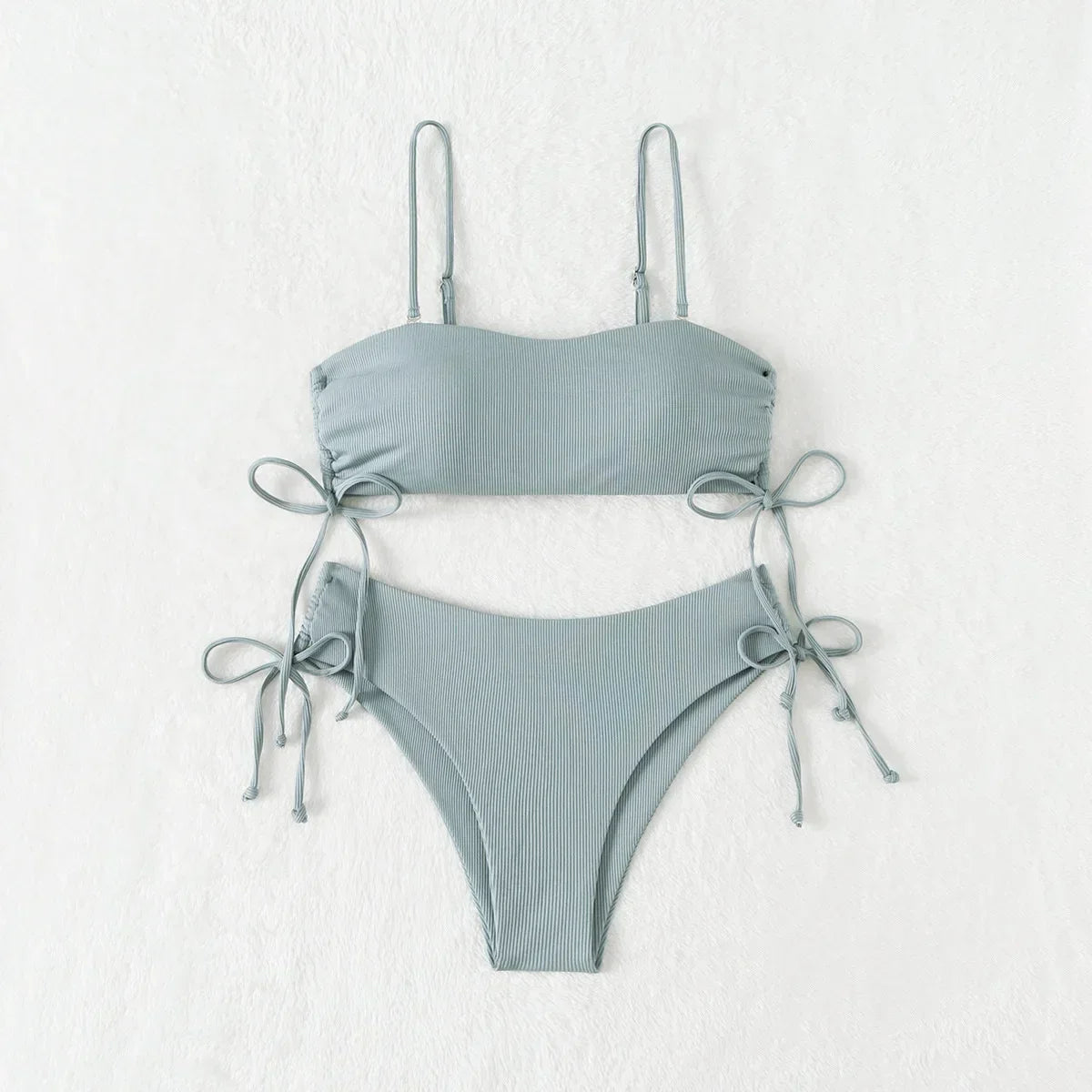Sexy Bandeau Bikinis 2025 Women Brazilian Swimwear Female Swimsuit Two Pieces Bikini Set Bather Bathing Suits Girls Beach Wear