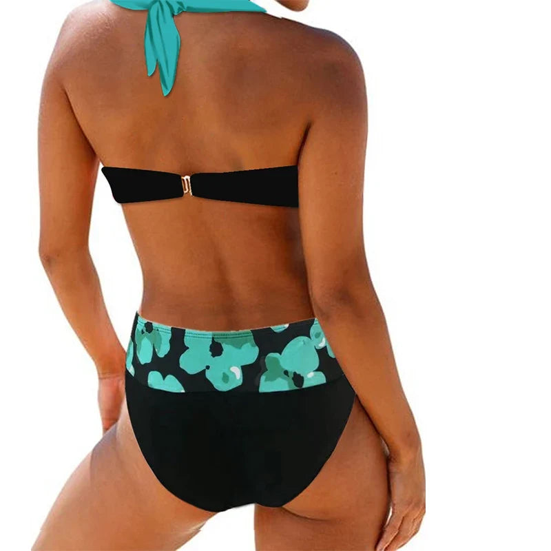 DEKA Women Plus Size Bikini Set Push Up Swimwear Print Biquini Feminino Tankini  Mujer Swimsuit Tanga Swimming Bathing Suit