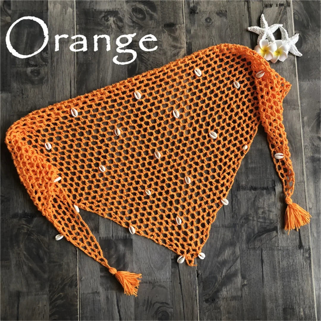 7 Colors Hollow Out Crochet Knitted Sarong Pareo Beach Cover Up Cover-ups Beach Dress Beach Wear Beachwear Female Women V7010