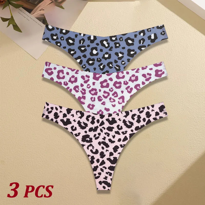 3Pcs Women G-string Seamless Sweet Fruit Thongs Low-waist Panties Ladies Soft Cute Thongs Female S-XL T-Back Panties Underwear