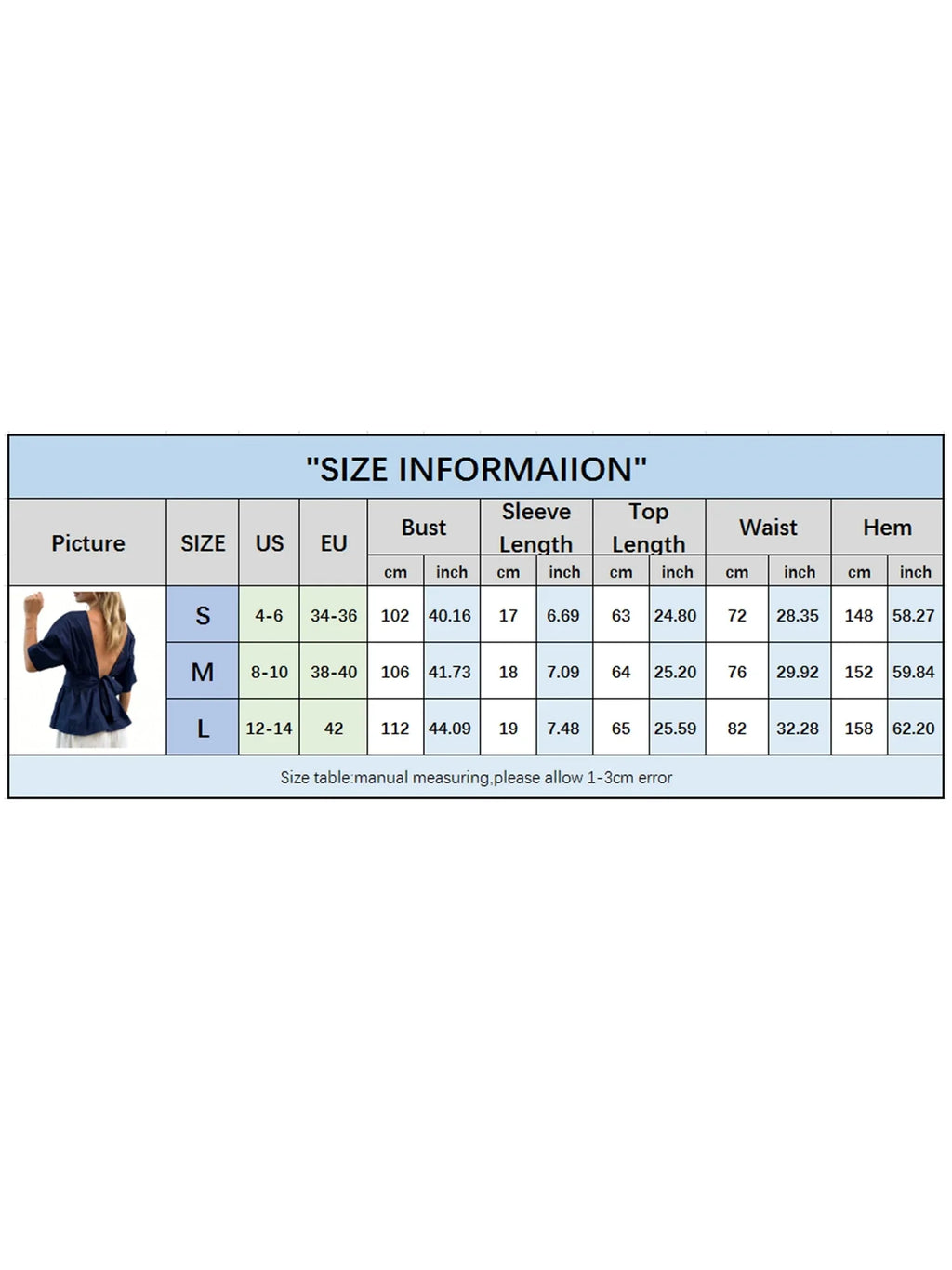 2026 Summer Women's Peplum Tops Casual Elegant Stylish Bow Backless Loose Shirts Crew Neck Elbow Sleeve Blouse