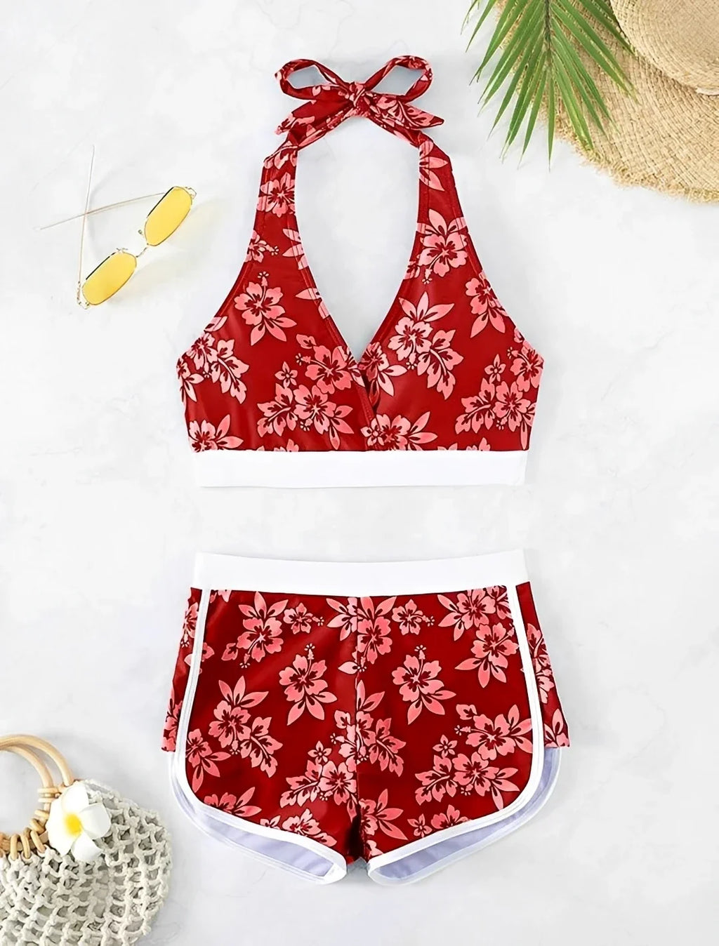 2026 High Waist Bikinis Women Padded Halter Swimwear Female Sexy Sporty Swimsuit Bathers Bathing Swimming Swim Suit Beachwear