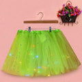 Women's Tulle Skirt Star Sequined Short Tutu Skirt Fancy Ballet Dancewear Party Costume Ball Gown Led Light Luminous Mini Skirts