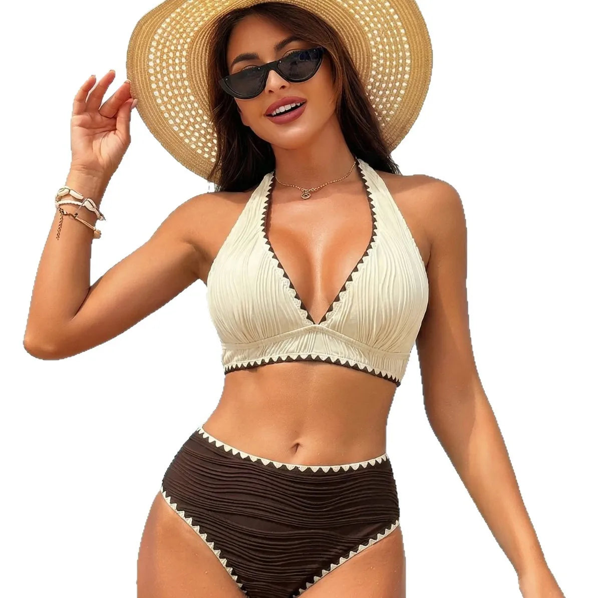 Sexy High Waist Bikinis Women's Swimwear Female Swimsuit for Swim Wear Bathing Suits Brazilian Bikini Set Beachwear Pool Bather
