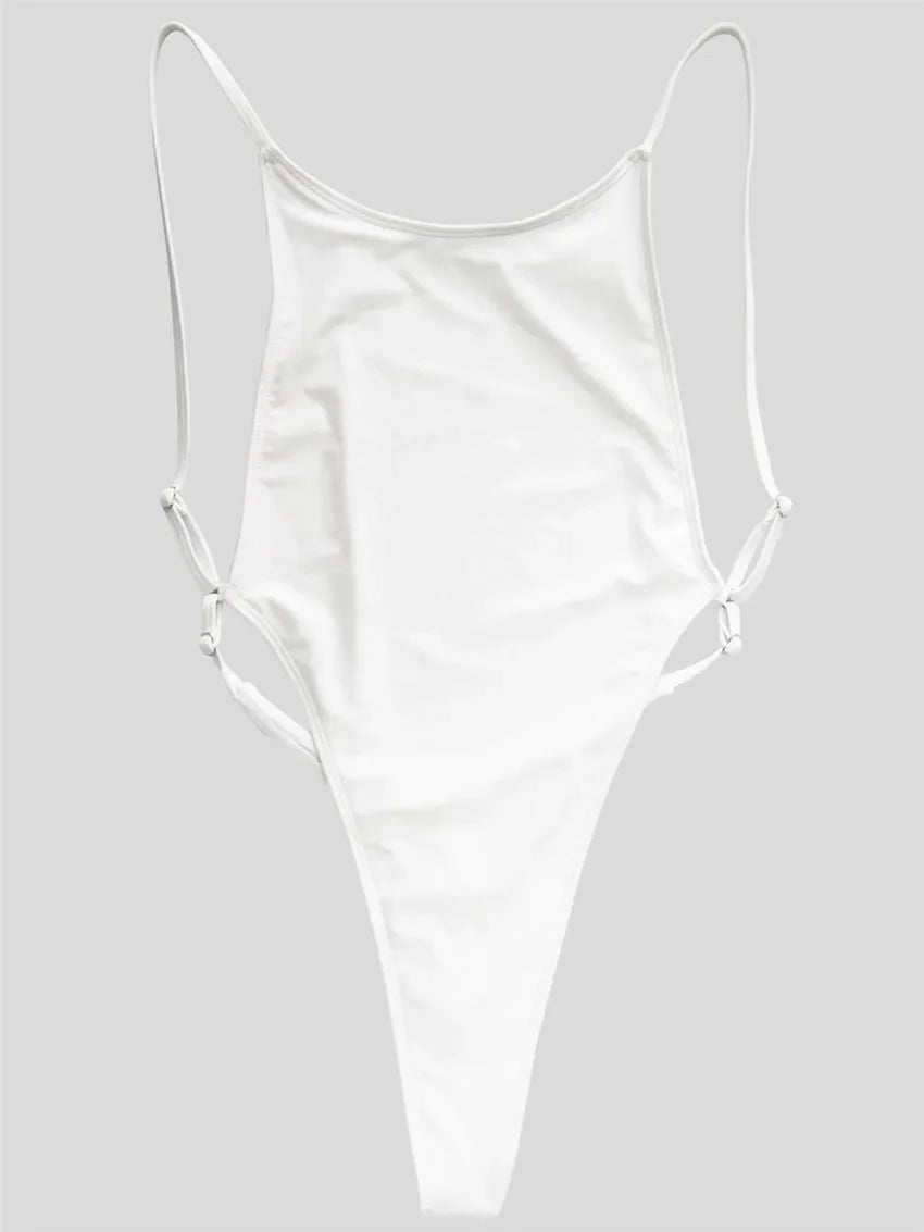 Extreme Mini Micro String Backless Women Swimwear One Piece Swimsuit Female High Cut Monokini Thong Bathing Suit Swim Beachwear