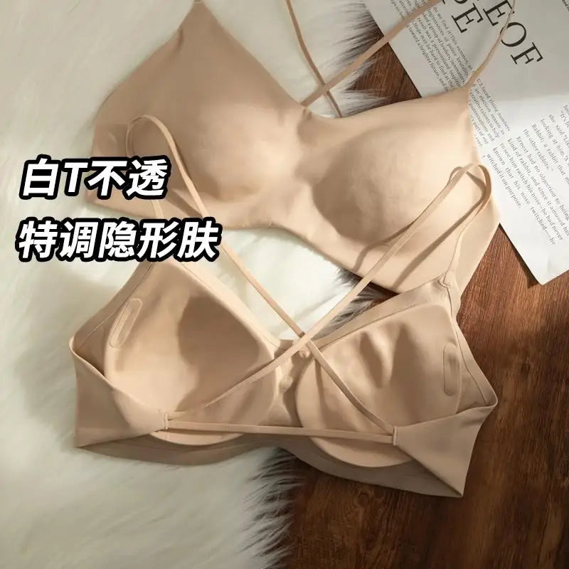 Seamless Liquid Invisible Bra Strapless Adhesive Push Up Backless Underwear for Small Bust Gathering Comfort MOYISY Sexy Bra S-L