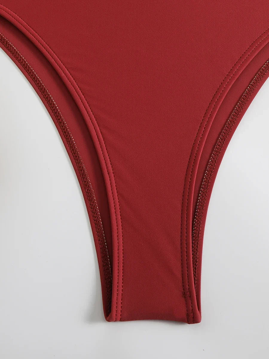 2026 Strappy Printed One Piece Swimsuit Women Sexy Hollow Swimwear Female Solid Bathers Bathing Swimming Swim Suit Beachwear