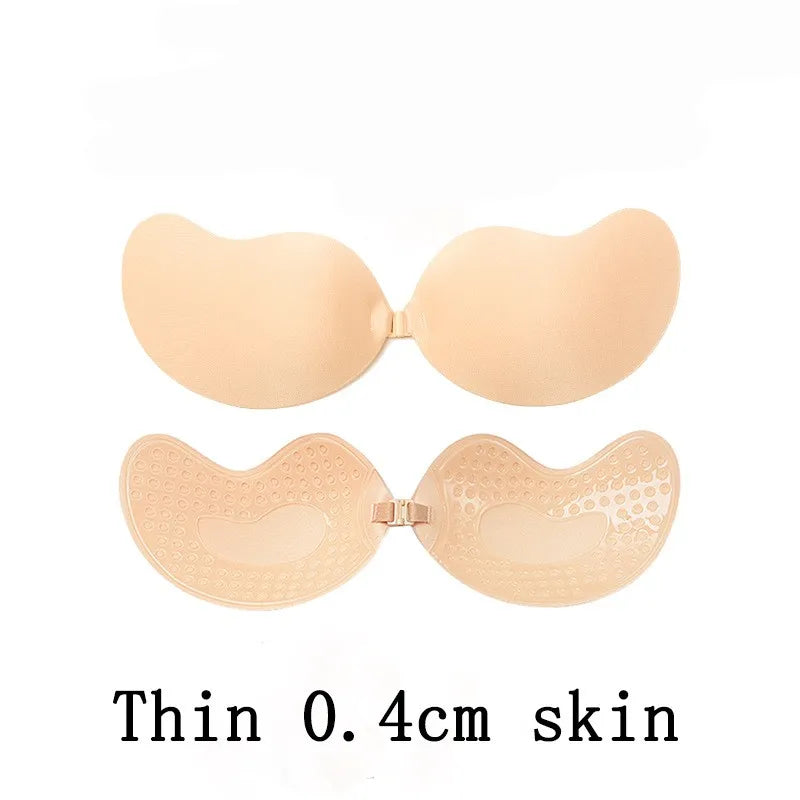 New Silicone Chest Stickers Lift Up Nude Bra Self Adhesive Bra Nude Invisible Push Up Cover Bra Pad Sexy Strapless Breast Petals