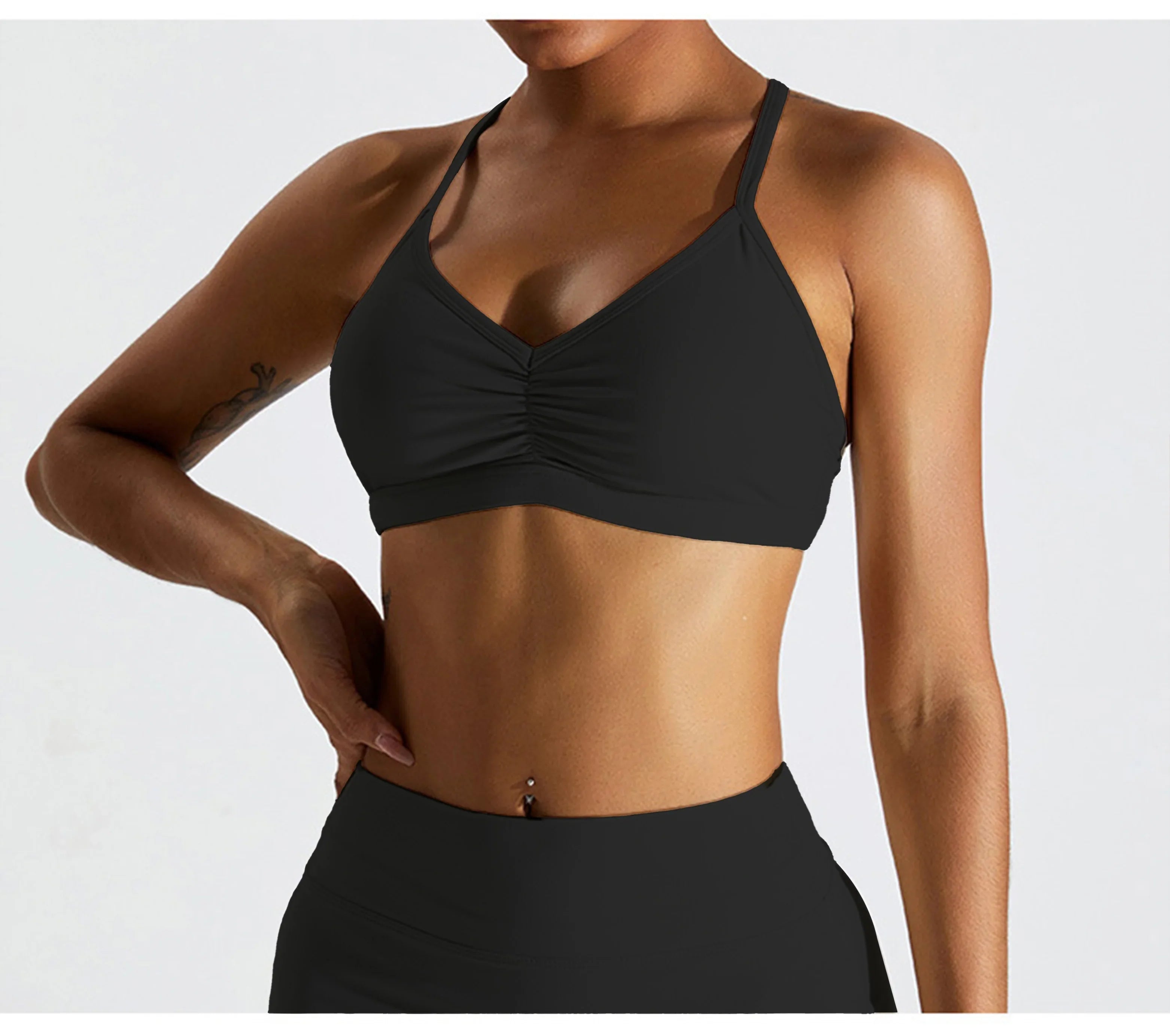 Summer Sexy Scrunch Sports Bra Gym Top Women Running Back Cross Top Sportswear Workout Underwear Fitness Workout Yoga Clothing