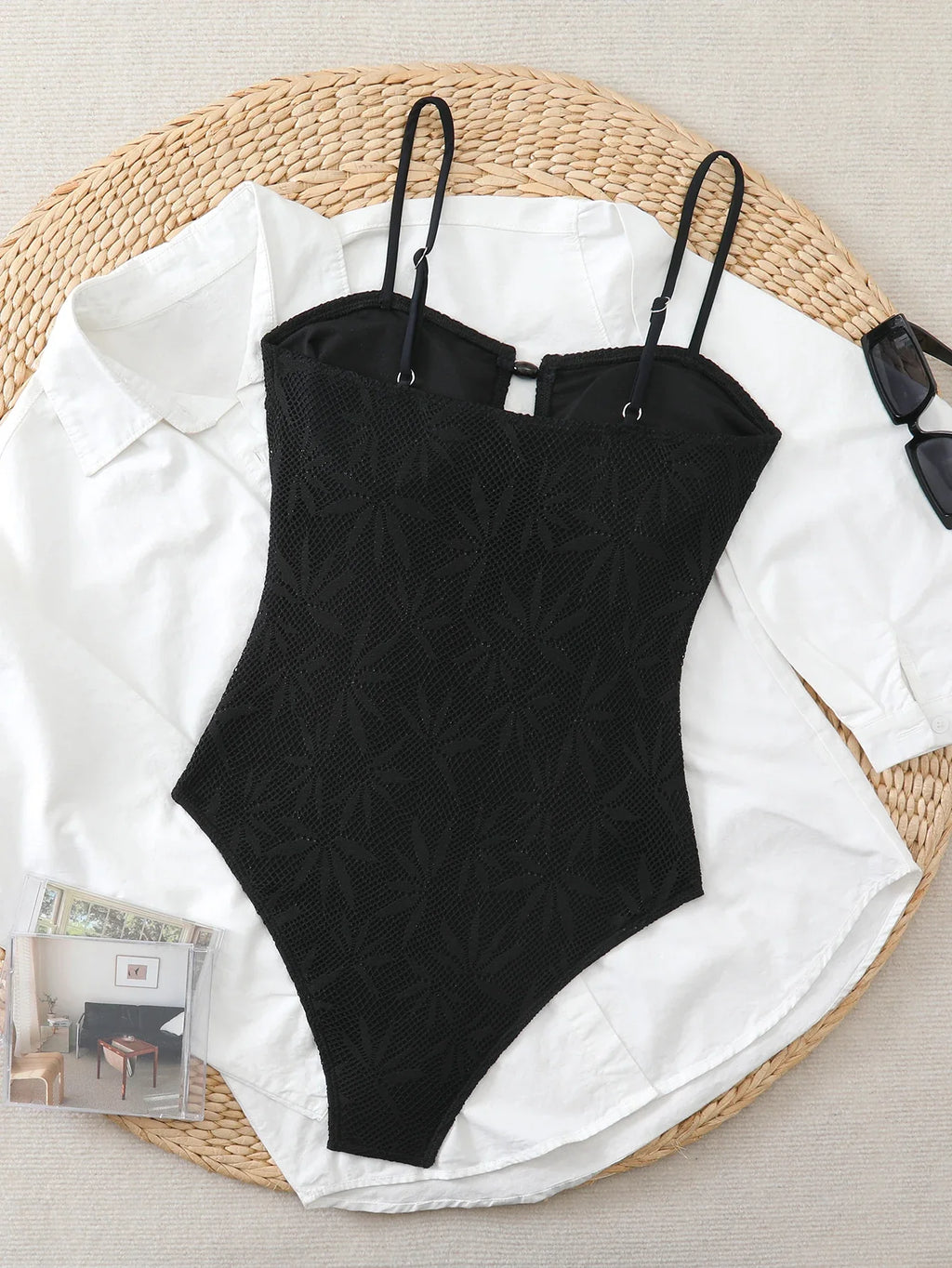 2026 Strappy Printed One Piece Swimsuit Women Sexy Hollow Swimwear Female Solid Bathers Bathing Swimming Swim Suit Beachwear