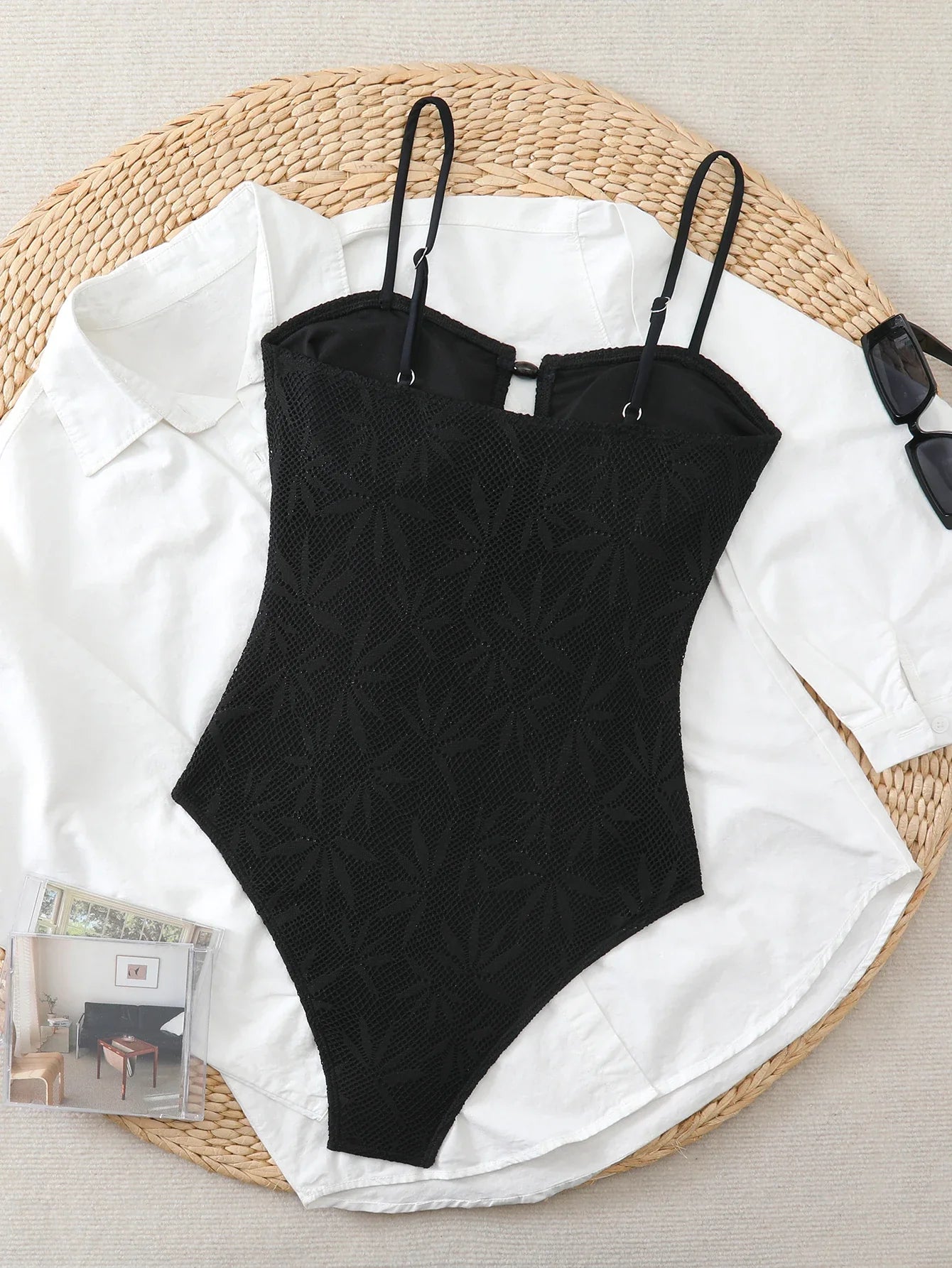 2026 Strappy Printed One Piece Swimsuit Women Sexy Hollow Swimwear Female Solid Bathers Bathing Swimming Swim Suit Beachwear