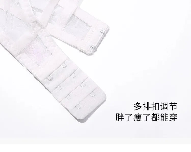 French Sexy Lace Bra for Small Boobs, Wirefree Bralette Ultra Thin, Light Support Traceless Bra Women White Lingerie Set MOYISU