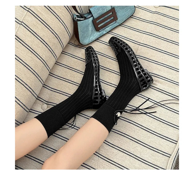New 2025 Women Fashion Jelly Shoes Summer Cut-out Flat Sandals, Soft PVC Casual Square Toe Girls Daily Walking Sandalias